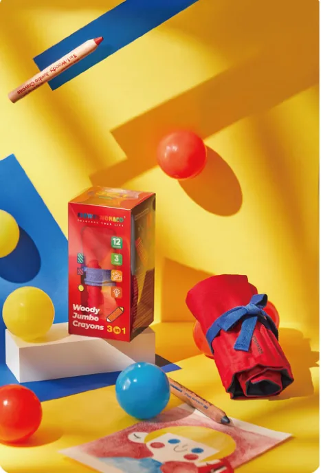 WOODY JUMBO CRAYONS, an example from Crayons & Oil Pastels